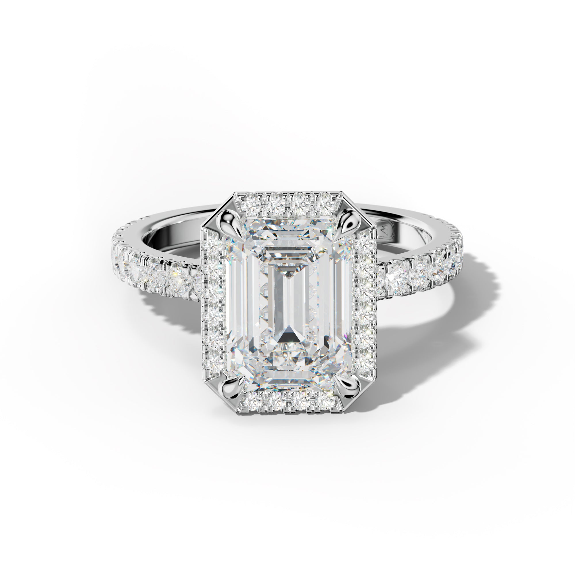 Violet Emerald Cut Engagement Ring